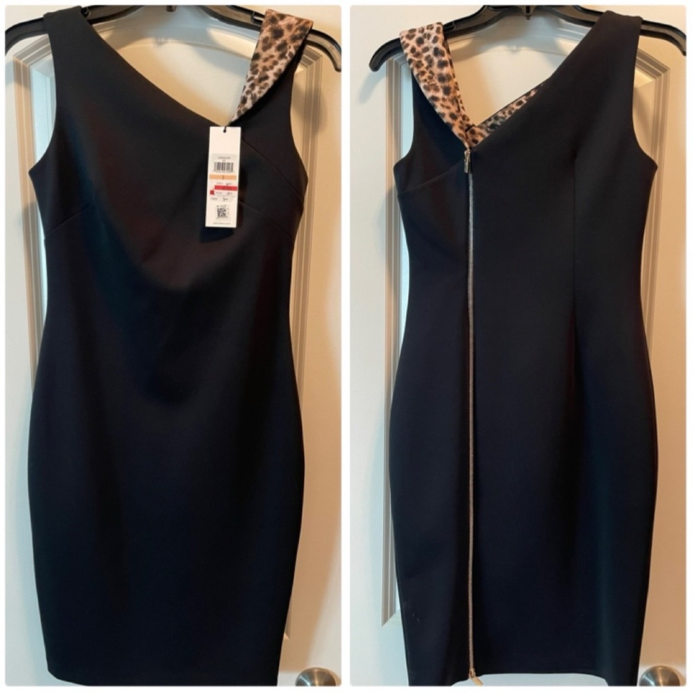 Black w/cheetah print dress